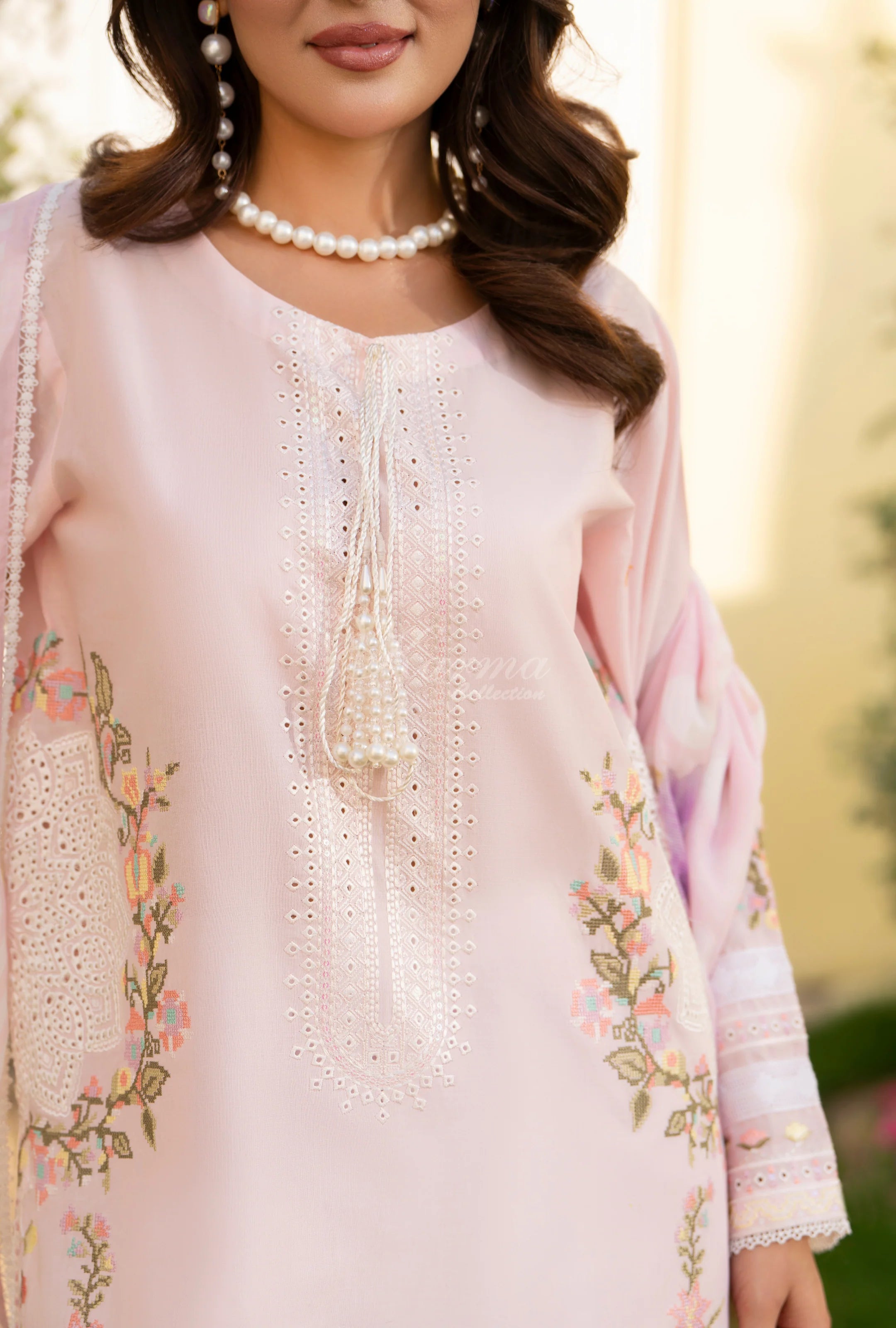 Original karma collection 3pc farshi shalwar suit ROSE QUARTZ
KC-1561