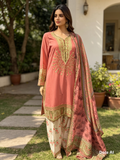 3pc ethnic pink and white farshi Shalwaar