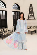 Original karma collection 3pc suit with loose trousers with embroidery DUSTY BLUE KC-1558