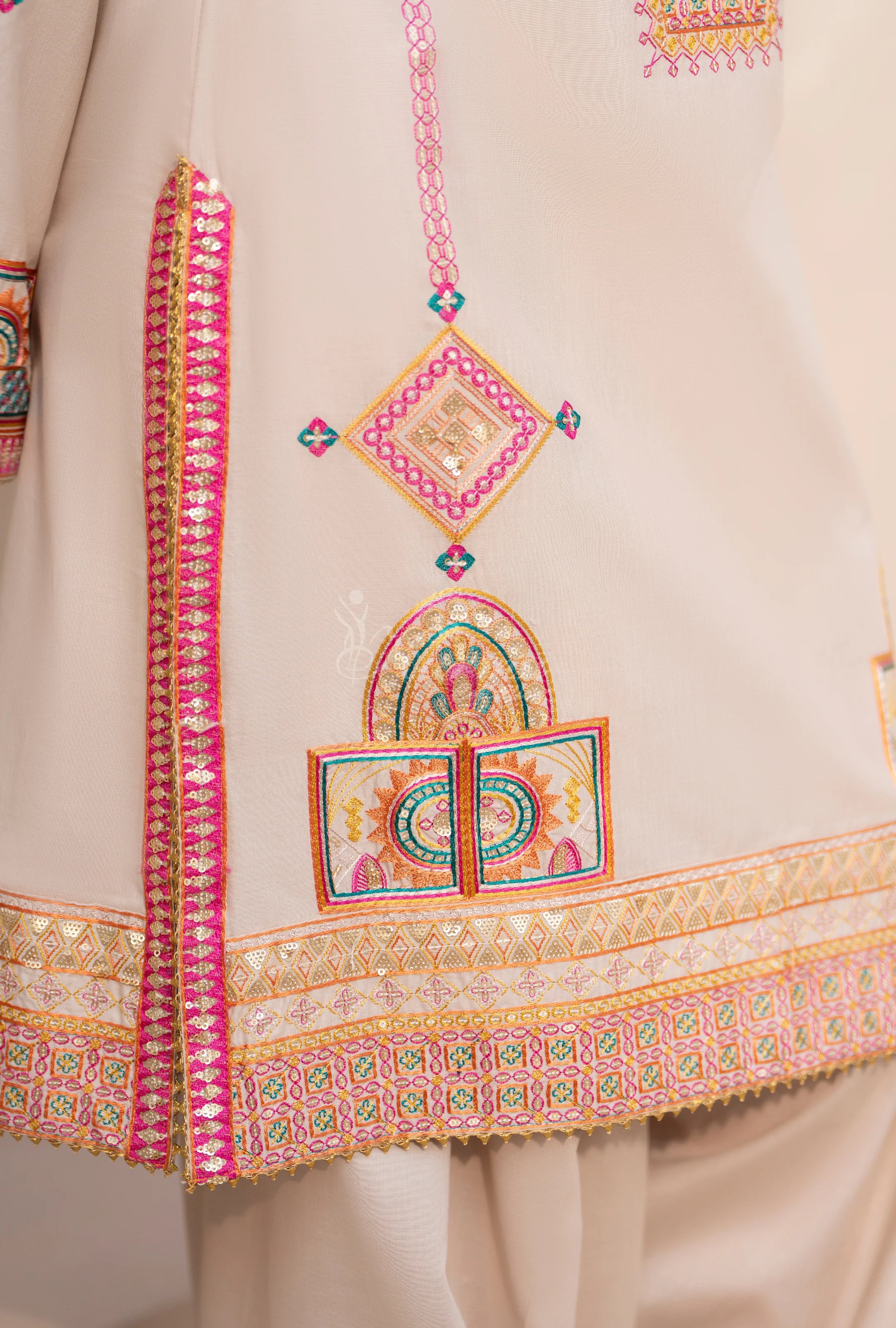 Original karma 3pc Baige farshi Shalwaar suit kc1563