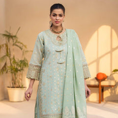 AR pistachio zari jacquard