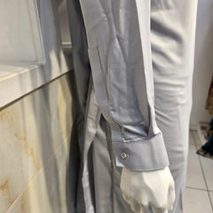 214  light grey mens Simple and sophisticated collarless suit