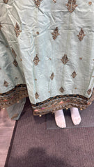 Zj saje green slit long frock Casual Dress Elegant Evening Piece Womenswear