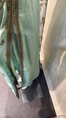 Zj saje green slit long frock Casual Dress Elegant Evening Piece Womenswear