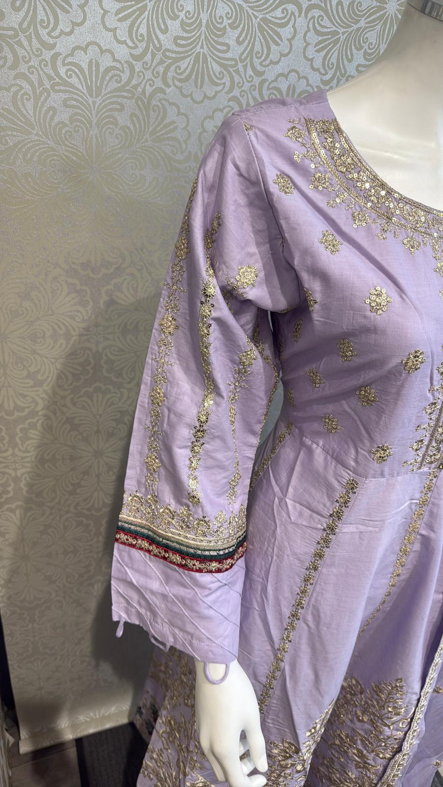 Zj lilac long length frock maxi Casual Dress