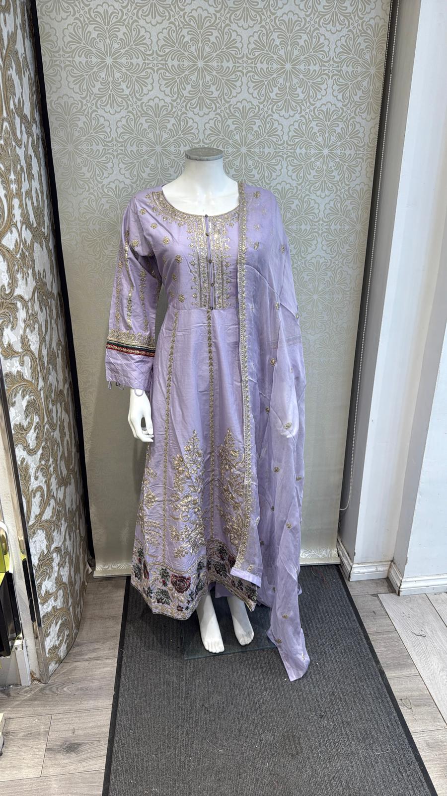 Zj lilac long length frock maxi Casual Dress