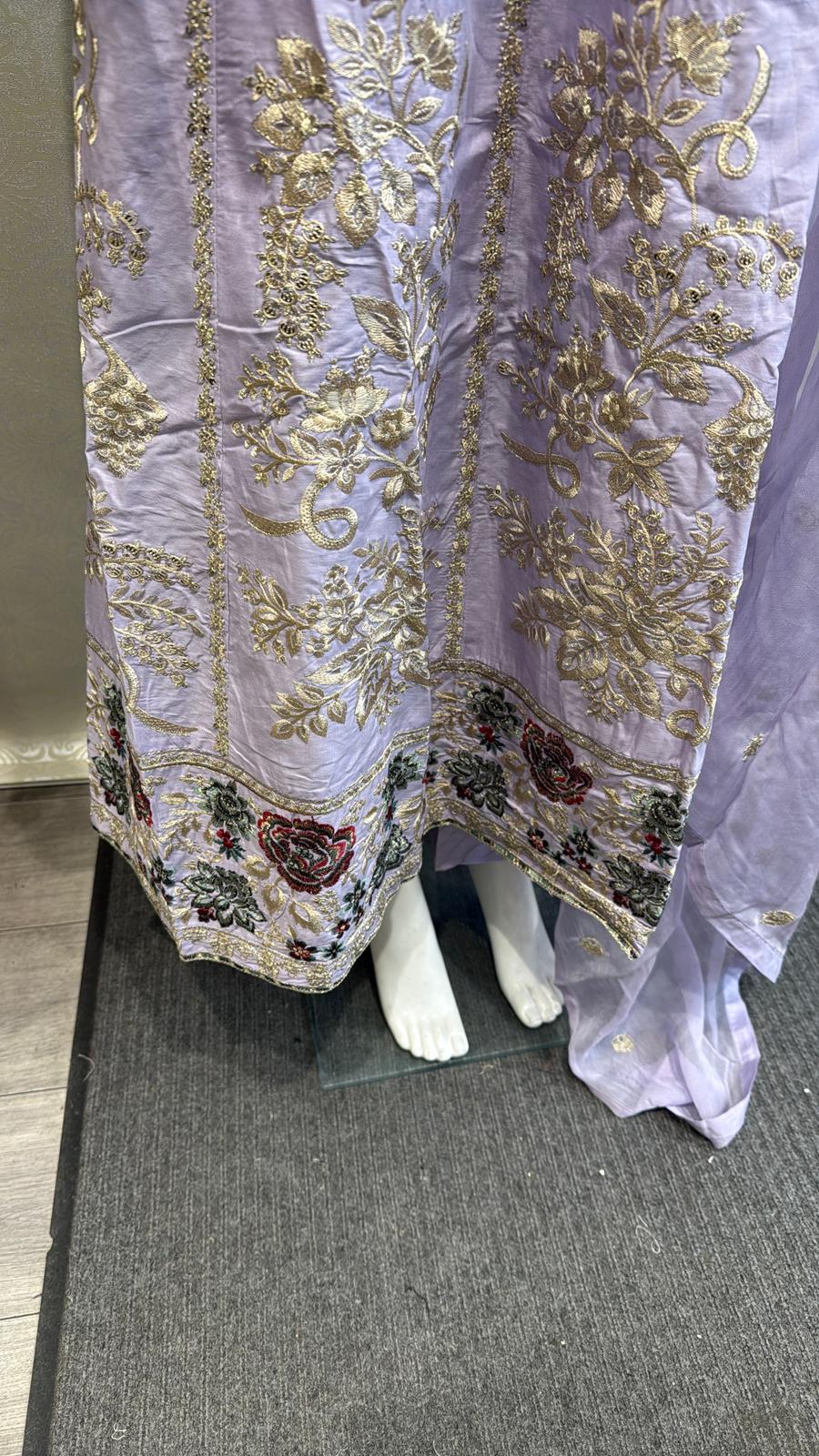 Zj lilac long length frock maxi Casual Dress