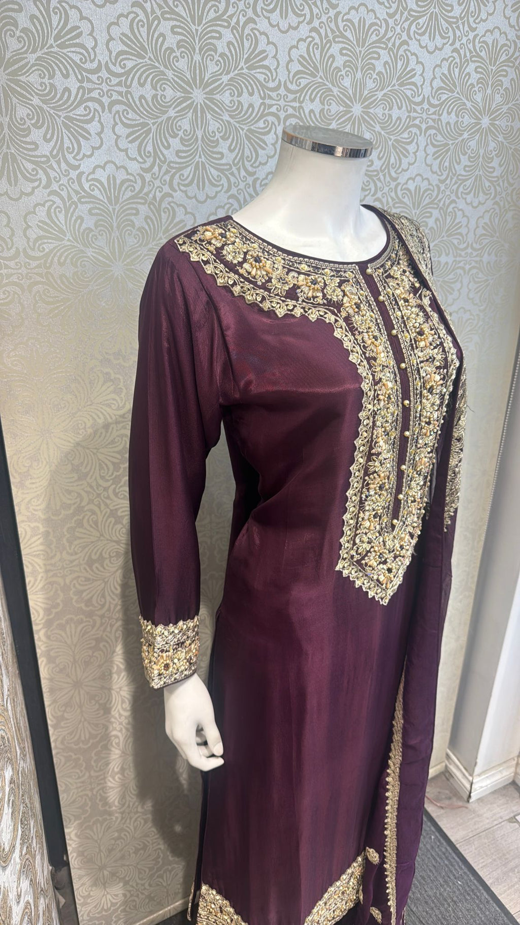 3pc Dusty Plum Sheesha silk