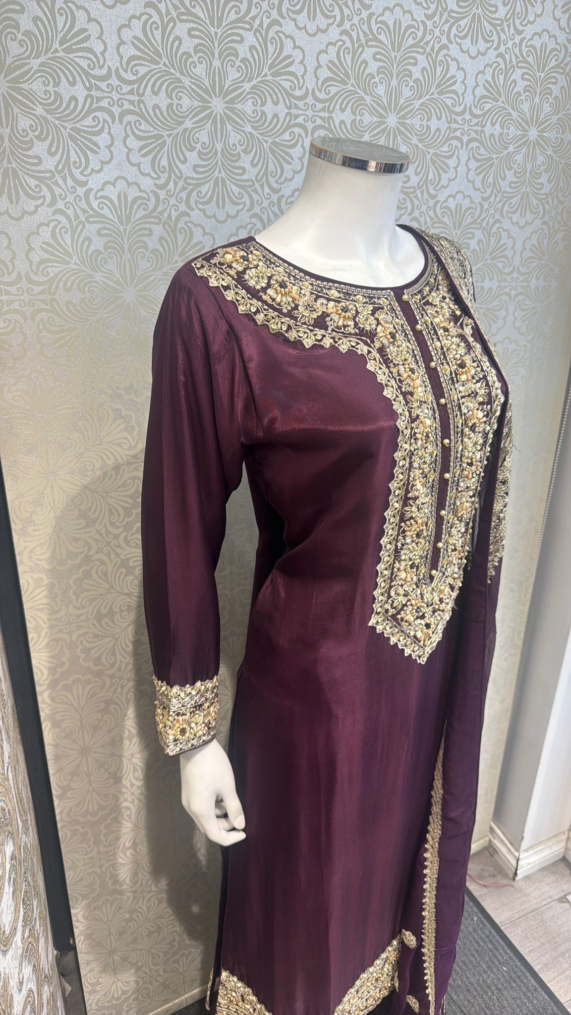 3pc Dusty Plum Sheesha silk