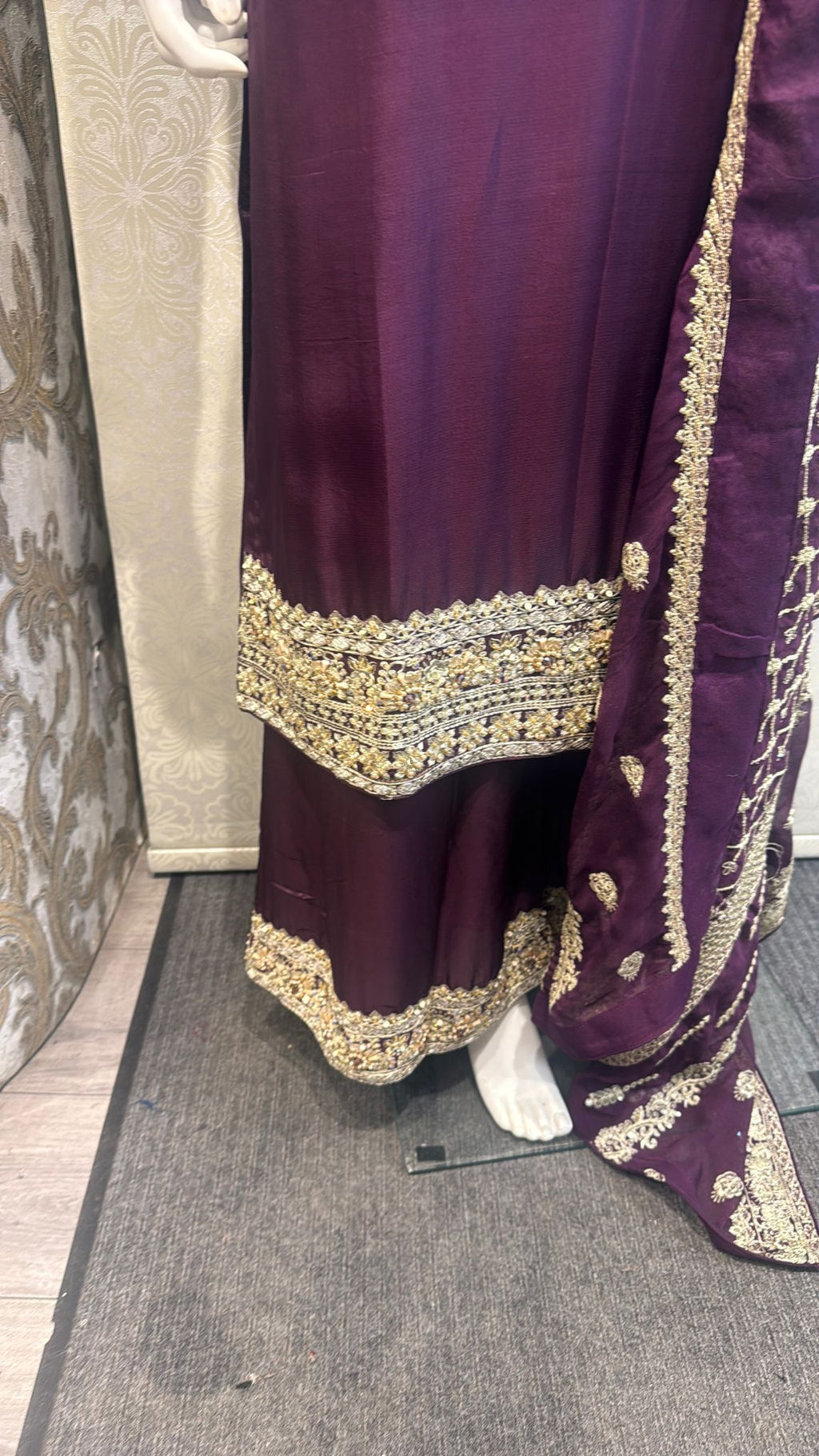 3pc Dusty Plum Sheesha silk