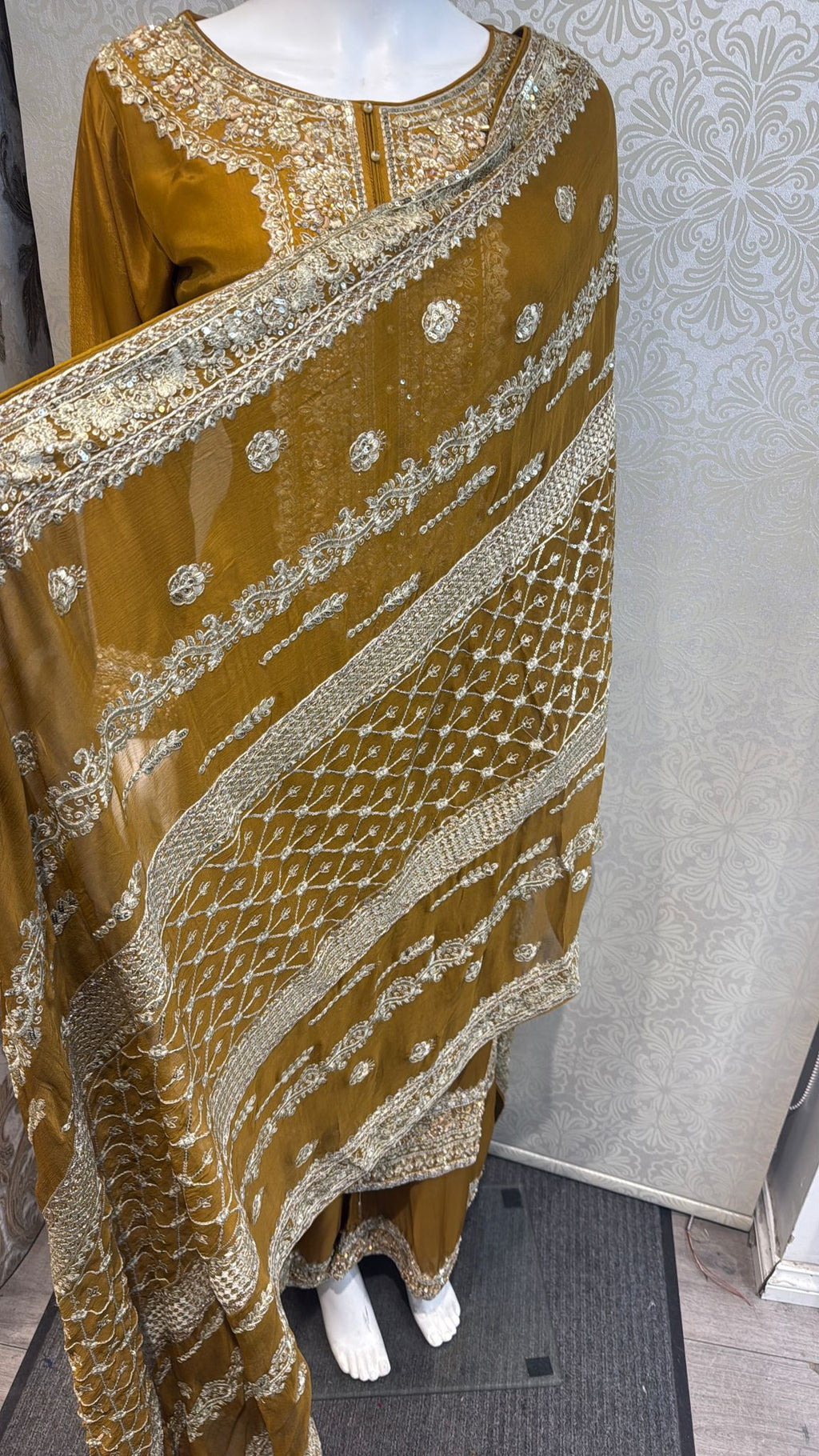 3pc Bronzed Mustard Sheesha silk