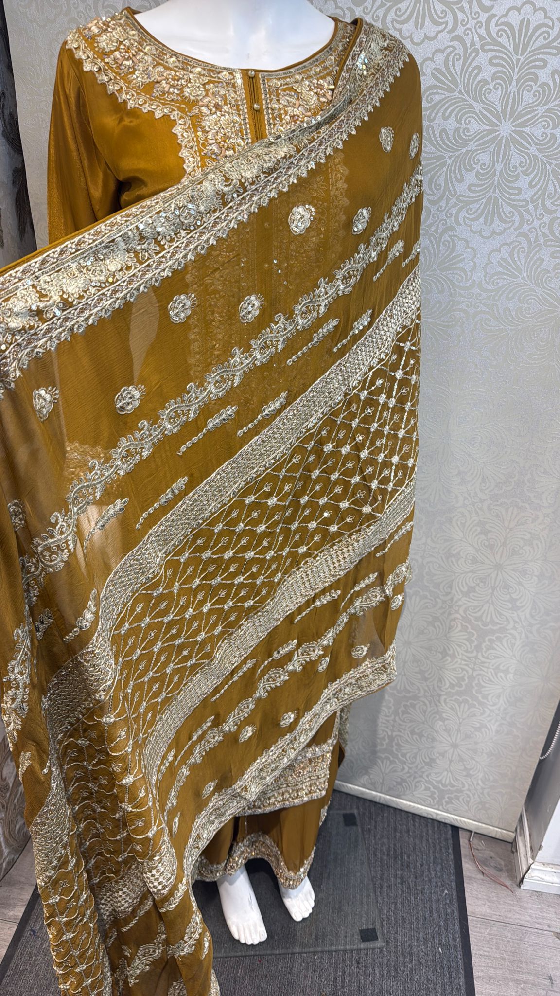 3pc Bronzed Mustard Sheesha silk