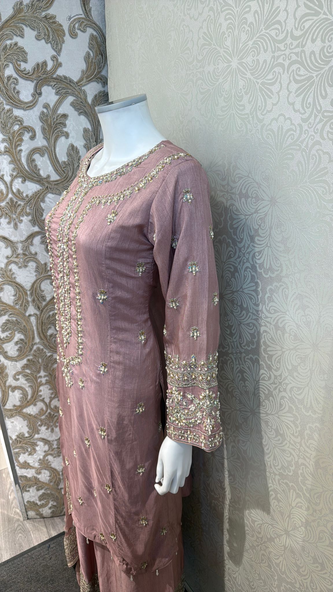 3pc Antique Pink Korean silk