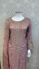 3pc Antique Pink Korean silk