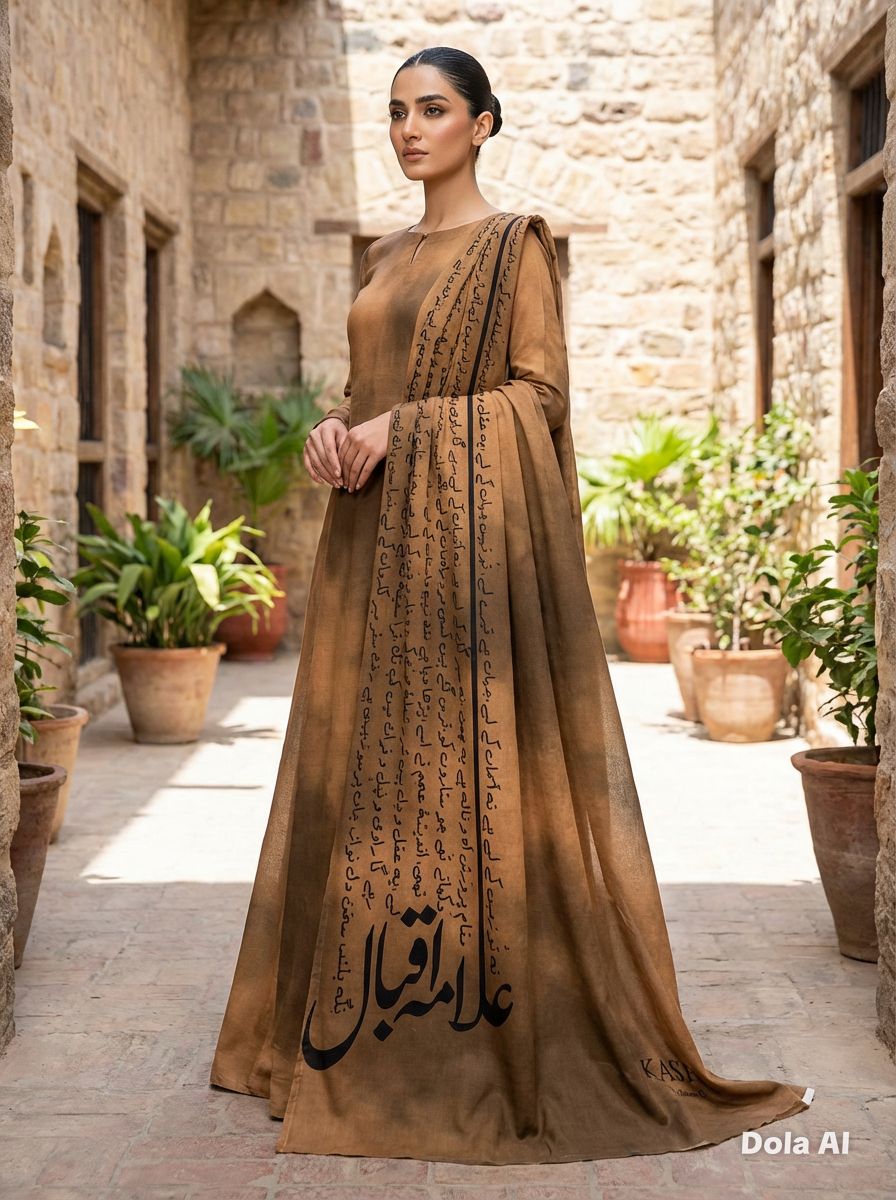 One size Urdu poetry shawls