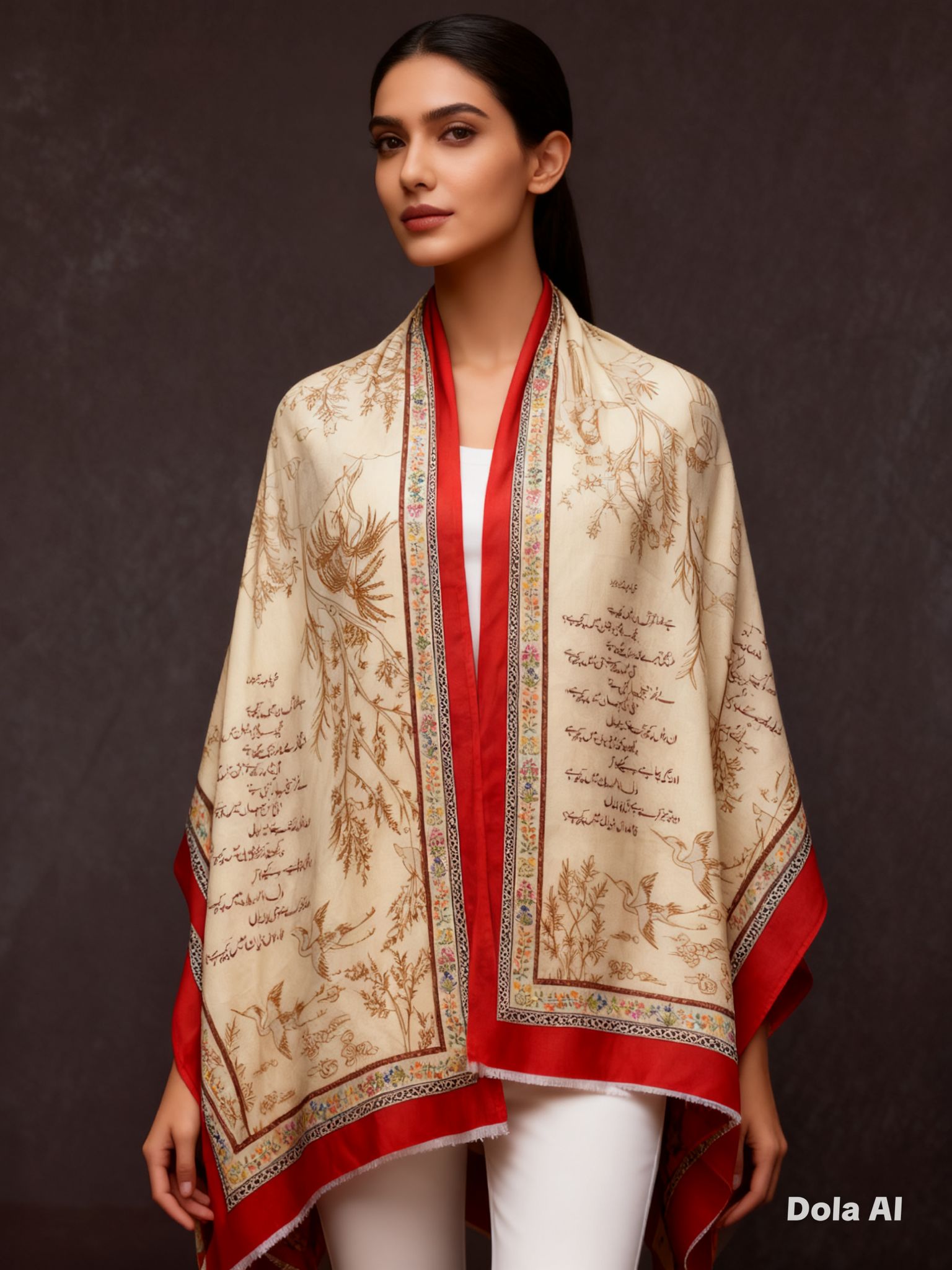 One size Urdu poetry shawls