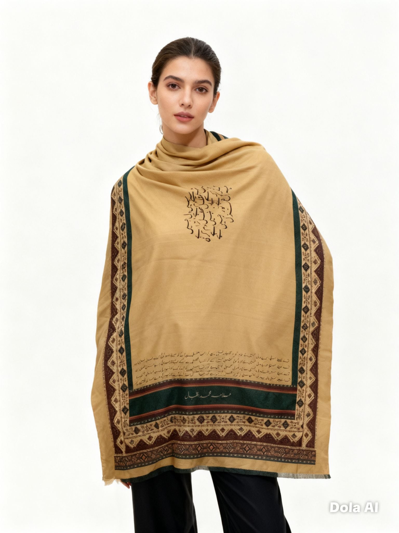 One size Urdu poetry shawls