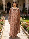 Misty Rose Printed Lawn Suit with Organza Dupatta