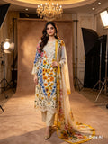 Sunflower Bloom Printed Cotton Suit with Embroidered Neck & Floral Dupatta
