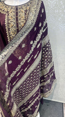 3pc Dusty Plum Sheesha silk