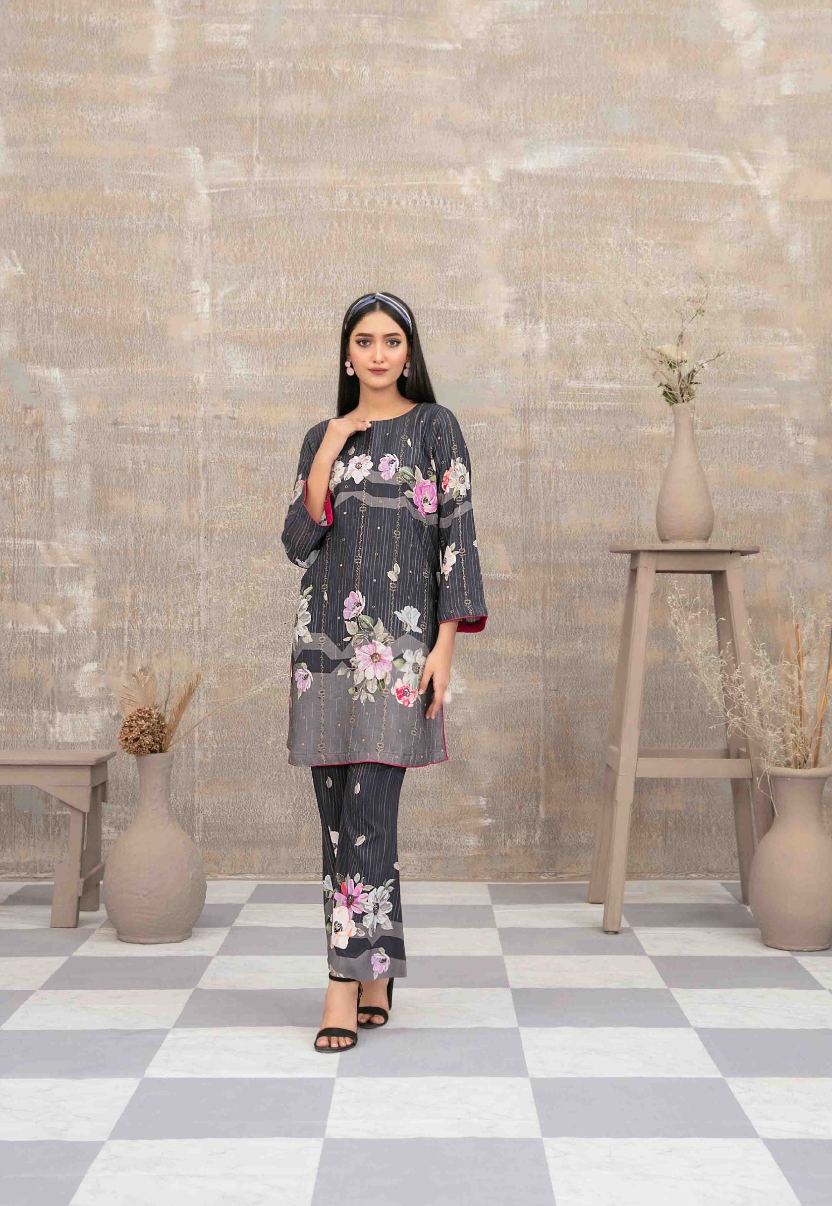 2pc Stitched Saliha Digital Print suit