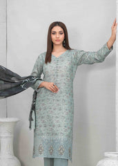 3pc Digital printed lawn suit with embroidered digital print cutwork Dupatta