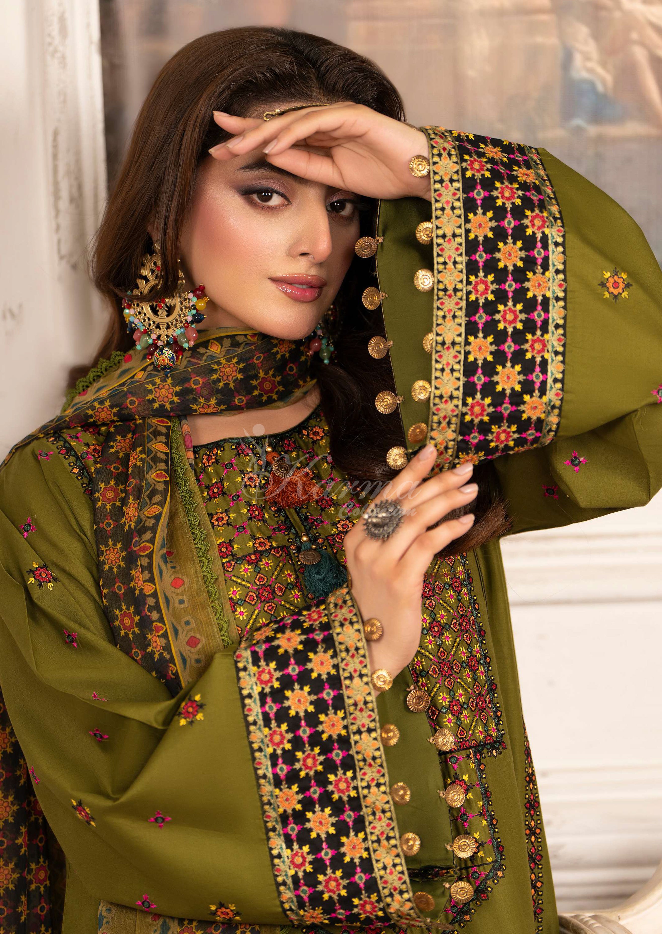 Original karma collection ANTIQUE MOSS KC-1567 3pcs outfit