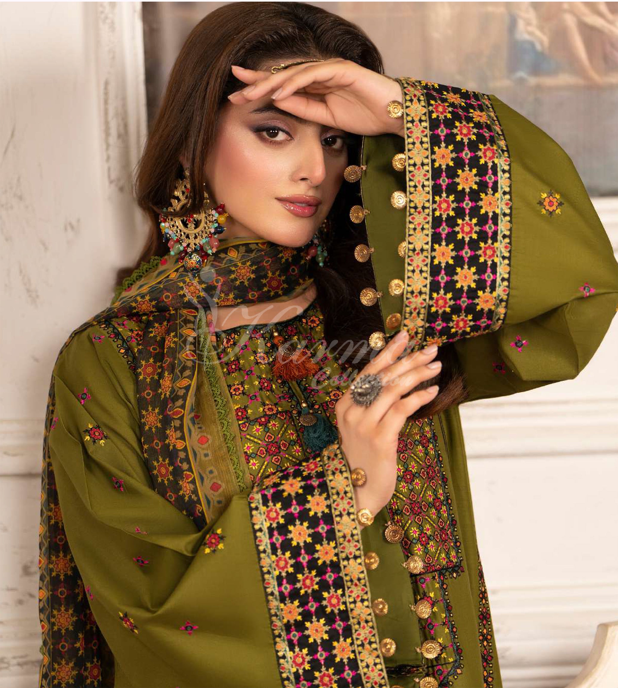 Original karma collection ANTIQUE MOSS KC-1567 3pcs outfit