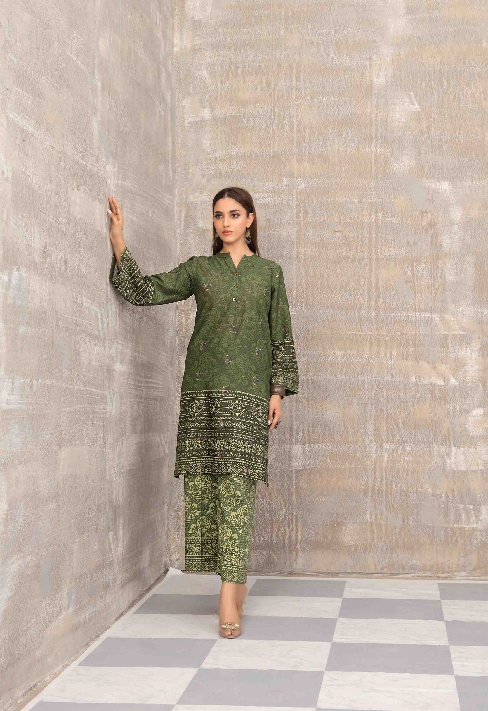 2pc Stitched Saliha Digital Print suit