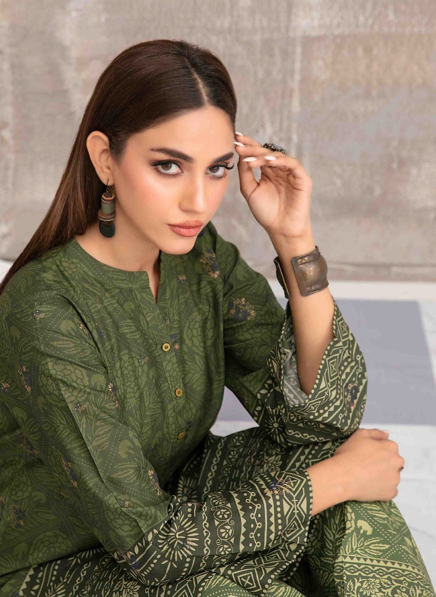 2pc Stitched Saliha Digital Print suit