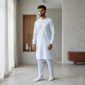 Plain White Kurta Style