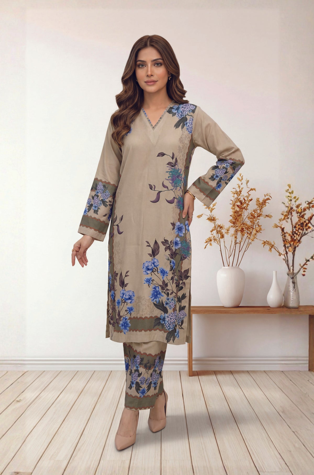 2pc Gulzar stitched staple Lawn digital print