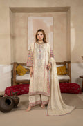 Ivory Elegance - Embroidered Shamoz Silk 3PC Suit